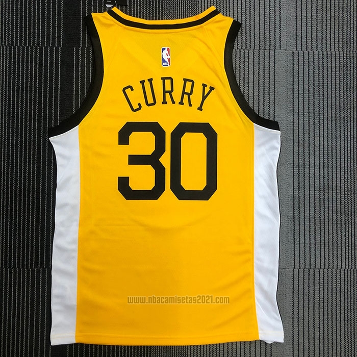 Camiseta Golden State Warriors Stephen Curry #30 Earned Amarillo